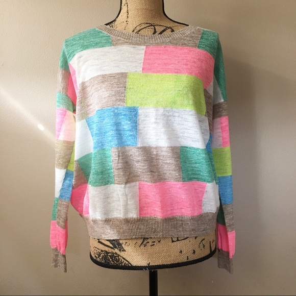 Madewell Colorblock Crew Neck Sweater | EUC - Picture 2 of 5
